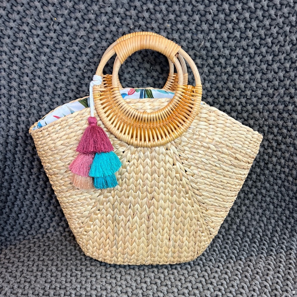 Unbranded Straw Hobo Top Handle Handbag